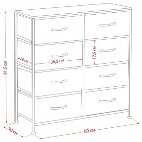 Комод Leset Линкс 8 ящ. (к/з), Каркас Белый, ящики Белые в Глазове - glazov.mebel24.online | фото 8