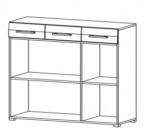 Комод НЕНСИ (Крафт золотой/Белый глянец) в Глазове - glazov.mebel24.online | фото 2