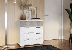 Комод Стандарт-5 NEW (белый/цемент светлый) в Глазове - glazov.mebel24.online | фото 3