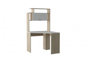 Компьютерный стол №11 (Дуб Сонома/Белый глянец) в Глазове - glazov.mebel24.online | фото 3