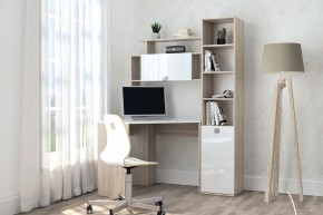 Компьютерный стол №11 (Дуб Сонома/Белый глянец) в Глазове - glazov.mebel24.online | фото 4
