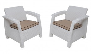 Комплект на балкон Yalta Premium Balcony Set (Ялта) белый (+подушки под спину) в Глазове - glazov.mebel24.online | фото 4