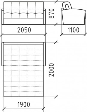 КОРАЛЛ 2 Диван БД 1800 в Глазове - glazov.mebel24.online | фото 5