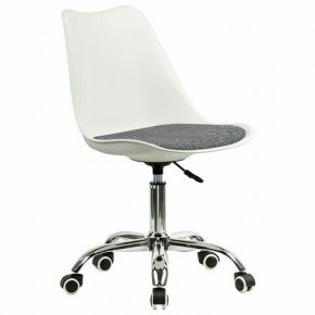 Кресло стул BRABIX "Eames MG-310 CH", хром, пластик белый, ткань серая, 532924 в Глазове - glazov.mebel24.online | фото 2