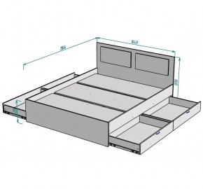 Кровать Ольга L34 (1600) 4 ящика в Глазове - glazov.mebel24.online | фото 2