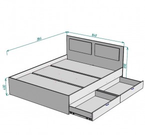 Кровать Ольга L39 (1600) 2 ящика в Глазове - glazov.mebel24.online | фото 2