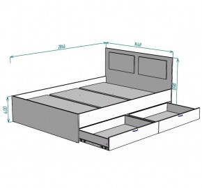 Кровать Ольга L41 (1400) 2 ящика в Глазове - glazov.mebel24.online | фото 2