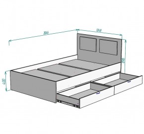 Кровать Ольга L45 (1200) 2 ящика в Глазове - glazov.mebel24.online | фото 2