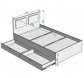 Кровать Ольга L46 (1200) 2 ящика в Глазове - glazov.mebel24.online | фото 2