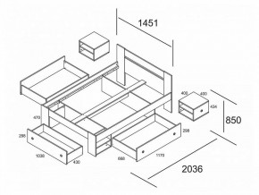 Кровать полутораспальная Стелла 140 СТЛ.132.07М в Глазове - glazov.mebel24.online | фото 2