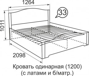 Кровать с латами Виктория 1400*2000 в Глазове - glazov.mebel24.online | фото 3