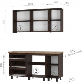 Кухня Энигма 1.6 м (венге/дуб каньон) в Глазове - glazov.mebel24.online | фото 4