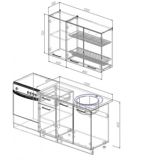 Кухонный гарнитур Бланка 1200 (Стол. 38мм) в Глазове - glazov.mebel24.online | фото 2