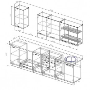 Кухонный гарнитур Дели 2800 (Стол. 26мм) в Глазове - glazov.mebel24.online | фото 2