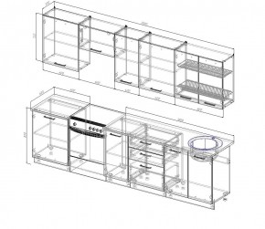 Кухонный гарнитур Дели 3000 (Стол. 38мм) в Глазове - glazov.mebel24.online | фото 2