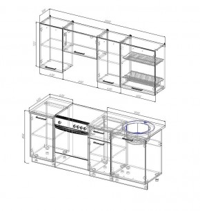 Кухонный гарнитур Латте 2000 (Стол. 26мм) в Глазове - glazov.mebel24.online | фото 2