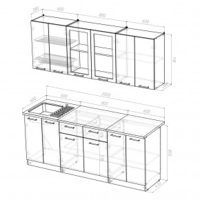 Кухонный гарнитур Ника ультра 2000 в Глазове - glazov.mebel24.online | фото 2