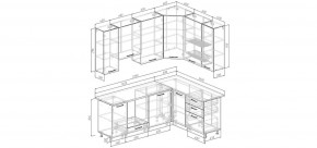 Кухонный гарнитур Старое Дерево 2200*1600 h950 (Стол. 38мм) в Глазове - glazov.mebel24.online | фото 2