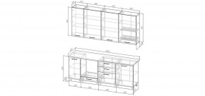 Кухонный гарнитур Старое Дерево 2200 h950 (Стол. 26мм) в Глазове - glazov.mebel24.online | фото 2