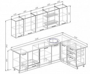 Кухонный гарнитур угловой Бланка 2600х1600 (Стол. 38мм) в Глазове - glazov.mebel24.online | фото 2