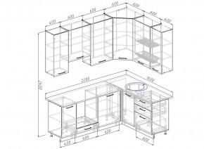 Кухонный гарнитур угловой Дели 2200*1600 (Стол. 26мм) в Глазове - glazov.mebel24.online | фото 2