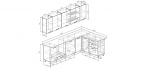 Кухонный гарнитур угловой Капри 2600х1600 (Стол. 26мм) в Глазове - glazov.mebel24.online | фото 1