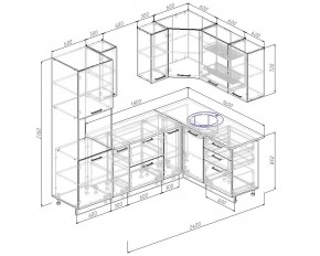 Кухонный гарнитур угловой Латте 2400х1600 (Стол. 38мм) в Глазове - glazov.mebel24.online | фото 2