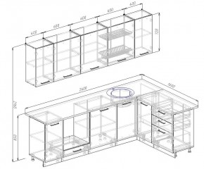 Кухонный гарнитур угловой Латте 2600х1600 (Стол. 26мм) в Глазове - glazov.mebel24.online | фото 2