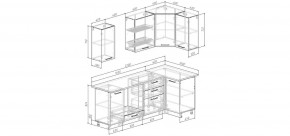 Кухонный гарнитур угловой Смоки 2200*1000 (Стол. 26мм) в Глазове - glazov.mebel24.online | фото 2