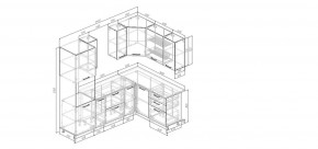 Кухонный гарнитур угловой Смоки 2400*1600 (Стол. 38мм) в Глазове - glazov.mebel24.online | фото 2