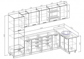 Кухонный гарнитур угловой Вегас 3200*1400 (Стол. 26мм) в Глазове - glazov.mebel24.online | фото 2