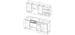Кухонный гарнитур Виола 2000 (Стол. 26мм) в Глазове - glazov.mebel24.online | фото 2