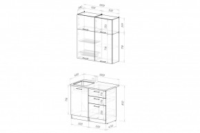 ЛИОРА Кухонный гарнитур Мини 1000 мм в Глазове - glazov.mebel24.online | фото 2