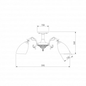 Люстра на штанге Eurosvet Ariele 22010/5 античная бронза в Глазове - glazov.mebel24.online | фото 3