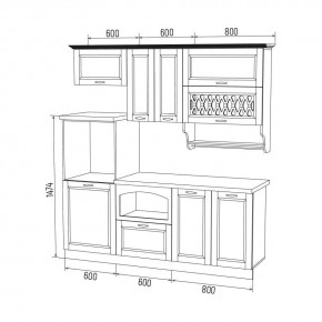 МИЛАНО Кухонный гарнитур 2,0 м Компоновка №3 в Глазове - glazov.mebel24.online | фото 6