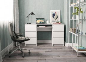 МОРИ МС-2 Стол 6 ящиков (белый) в Глазове - glazov.mebel24.online | фото
