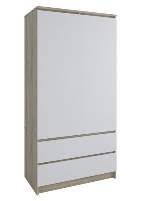 МОРИ МШ 900.1 Шкаф с 2-мя дв. и 2-мя ящ. (Дуб Сонома/Белый) в Глазове - glazov.mebel24.online | фото 1