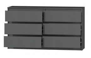 МС "Хилтон" Комод №5 1400 (6 ящ.) графит в Глазове - glazov.mebel24.online | фото 3