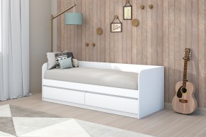 МС "Хилтон" Кровать 0,8 (Белый текстурный) в Глазове - glazov.mebel24.online | фото 3