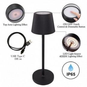 Настольная лампа декоративная Arte Lamp Fuyue A1616LT-1BK в Глазове - glazov.mebel24.online | фото 3