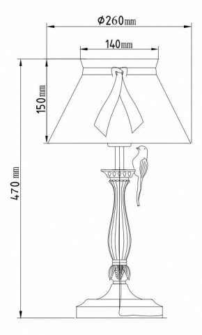 Настольная лампа декоративная Maytoni Bird ARM013-11-W в Глазове - glazov.mebel24.online | фото 5