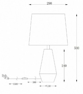 Настольная лампа декоративная Maytoni Calvin Table Z181-TL-01-B в Глазове - glazov.mebel24.online | фото 2