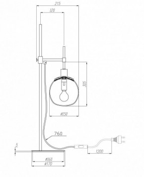 Настольная лампа декоративная Maytoni Erich MOD221-TL-01-G в Глазове - glazov.mebel24.online | фото 3