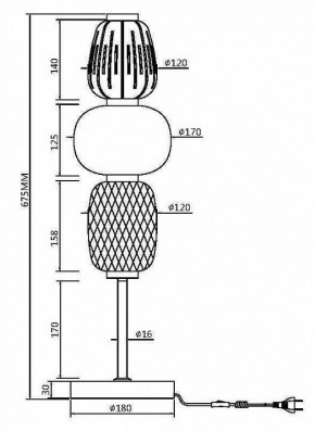 Настольная лампа декоративная Maytoni Pattern MOD267TL-L28CH3K в Глазове - glazov.mebel24.online | фото 4