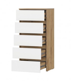 Некст 1 Комод 5 ящиков (Дуб Золотой/Белый) в Глазове - glazov.mebel24.online | фото