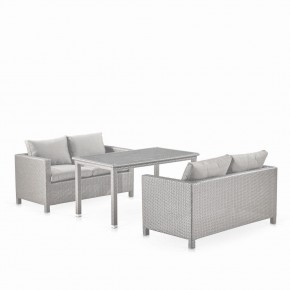 Обеденный комплект плетеной мебели с диванами T256C/S59C-W85 Latte в Глазове - glazov.mebel24.online | фото 1