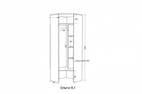 ОЛЬГА 9.1 Шкаф угловой без зеркала в Глазове - glazov.mebel24.online | фото 2