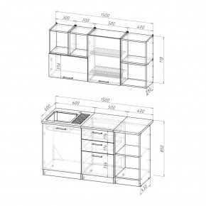 ОЛЬГА Кухонный гарнитур Нормал 3 (1500 мм ) в Глазове - glazov.mebel24.online | фото 2