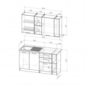 ОЛЬГА Кухонный гарнитур Нормал 4 (1500 мм ) в Глазове - glazov.mebel24.online | фото 2