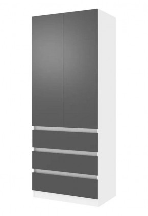 ПАРУС Шкаф 2-х ств. 800 (белый/графит) в Глазове - glazov.mebel24.online | фото